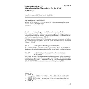 V phytosanitäre Massnahmen Wald VpM-BAFU