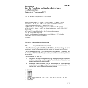 Futtermittel-Verordnung