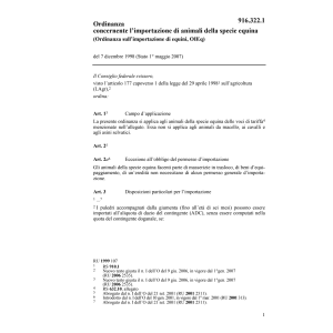 O sull'importazione di equini, OIEE