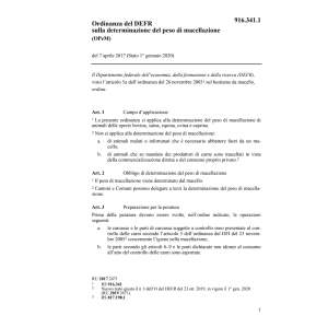 O DEFR determinaz. peso macellaz. OPeM