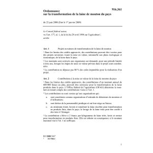 O mise en valeur de la laine de mouton