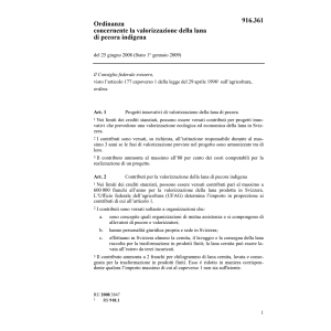 O utilizzazione lana pecora indigena