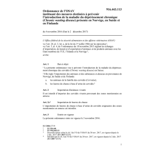O prév. malade dépérissement chronique