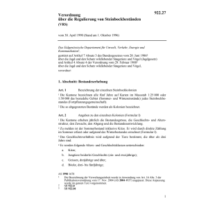 V Regulierung Steinbockbestände, VRS