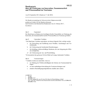 BG Innovation/Zusammenarbeit Tourismus