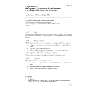 LF innovazione/collaborazione turismo