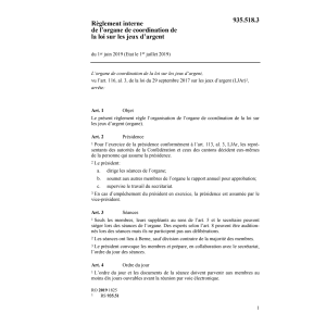 Règl. 1.6.19 org. coord. L jeux d'argent
