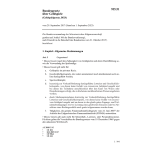 BG Lotterien/gewerbsmässigen Wetten