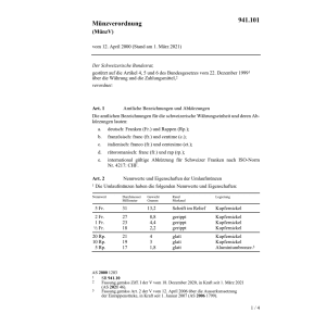 Münzverordnung MünzV