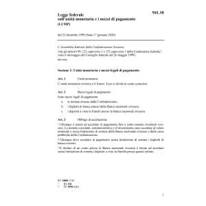 LF unità monetaria e pagamento LUMP