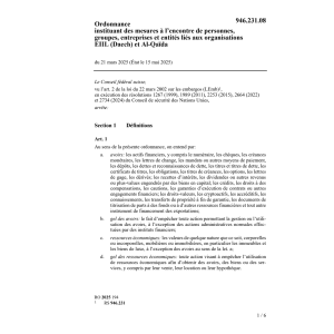 Ordonnance mesures EIIL Al-Qaïda