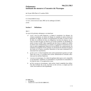 O mesures à l'encontre du Nicaragua