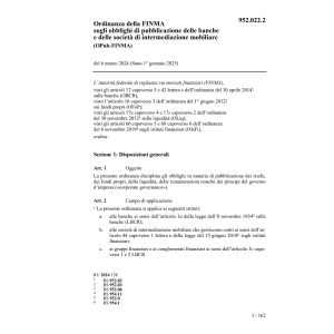 O FINMA obblighi pubblicazione banche