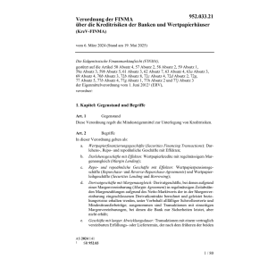 V FINMA Kreditrisiken (KreV-FINMA)