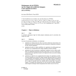 O FINMA risques de crédit (OCré-FINMA)