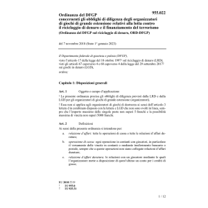 O DFGP riciclaggio di denaro ORD-DFGP