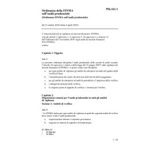 O FINMA audit prudenziale