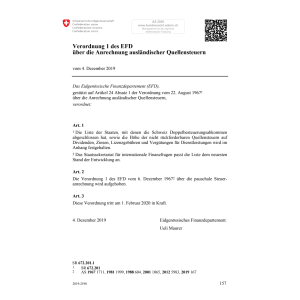 V EFD ausländischer Quellensteuern