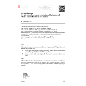 DF conti finanziari Samoa