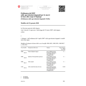 O DFF agevolazioni doganali Mod.23.01.20