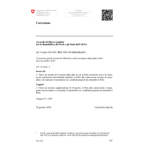 Acc. libero scambio Rep. Perù Stati AELS