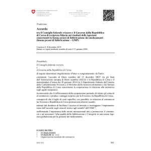 Acc. CF-Corea risultati ispezioni GMP