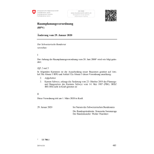 V Raumplanung (RPV) Änd. 29.01.20