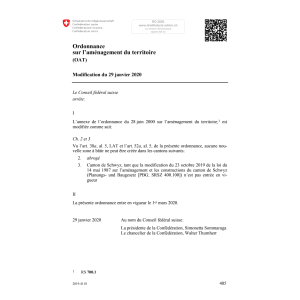 O aménag. territoire (OAT) Mod. 29.01.20
