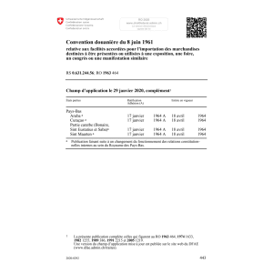 Conv. douanière importation destinées