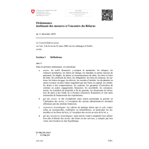 O mesures à l’encontre du Bélarus