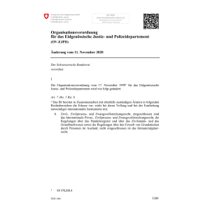 V Organisation (OV-EJPD) Änd. 11.11.2020