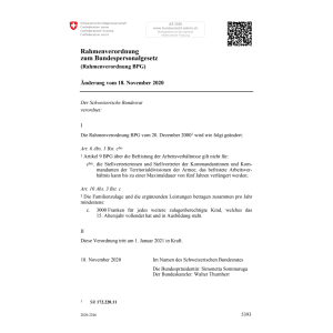 V Rahmenverordnung BPG Änd. 18.11.2020