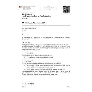 O personnel Confédération Mod. 18.11.20