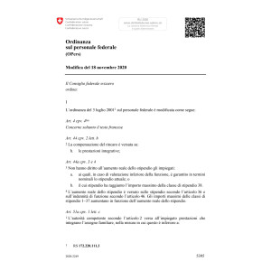 O personale federale Mod. 18.11.2020