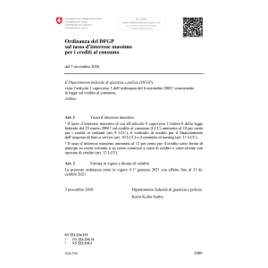 O DFGP tasso d’interesse mass. crediti