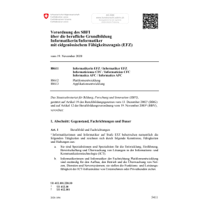 V SBFI Grundbildung Informatiker (EFZ)