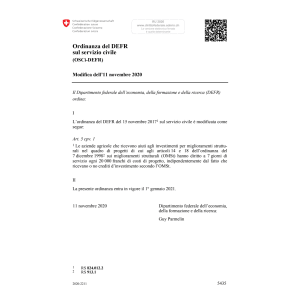 O servizio civ. (OSCi-DEFR) Mod.11.11.20