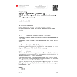 V Anpassung Militärversicherung