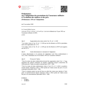 O adaptation assurance militaire