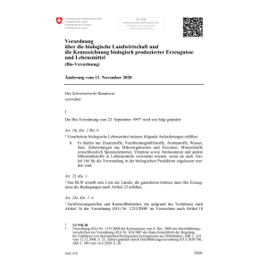 V (Bio-Verordnung) Änd. 11.11.2020