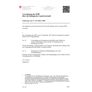 V WBF bio. Landwirtschaft Änd. 11.11.20
