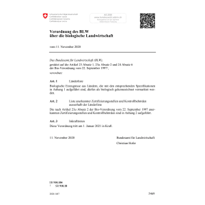 V BLW biologische Landwirtschaft