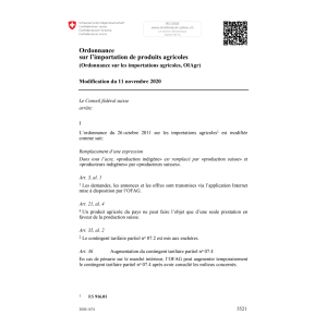 O import. agricoles (OIAgr) Mod.11.11.20