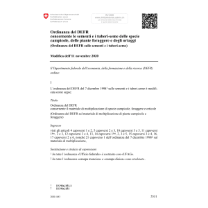 O sementi e i tuberi-seme Mod. 11.11.20