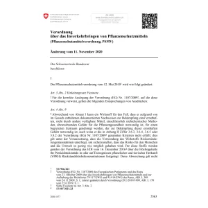 Pflanzenschutzmittelv Änd. 11.11.20