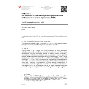 O produits phytosanitaires Mod. 11.11.20