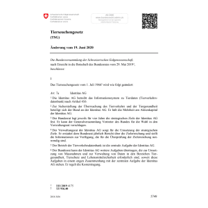 Tierseuchengesetz Änd. 19.6.20