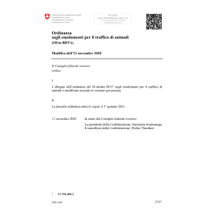 O emolumenti traff animali Mod. 11.11.20