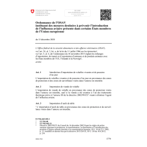 O OSAV influenza aviaire UE