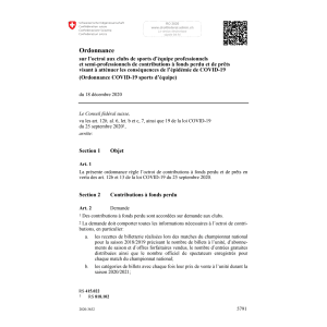 O COVID-19 sports d’équipe